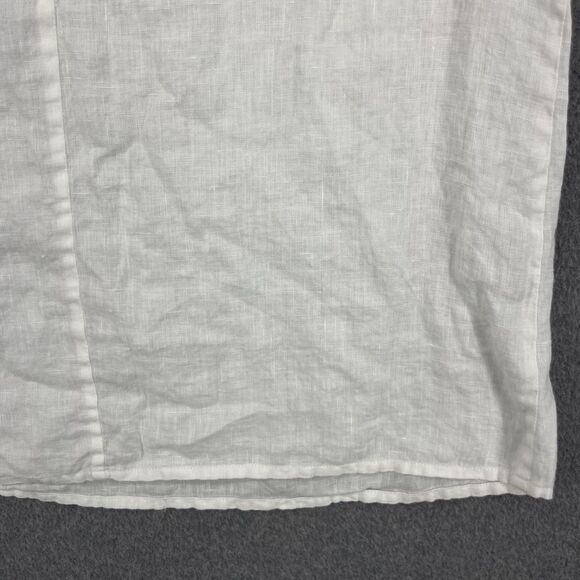 J.Crew Blouse Womens 4 White Linen Lace Short Sleeve Crochet‎ Summer Boho Top - Picture 15 of 16